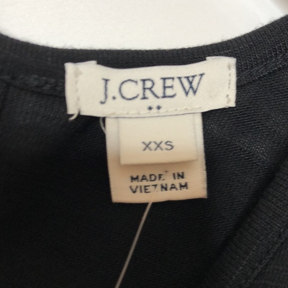 NWT J Crew Womens Black keyhole back top Stretch XXS XXSmall New with tags - Picture 2 of 8